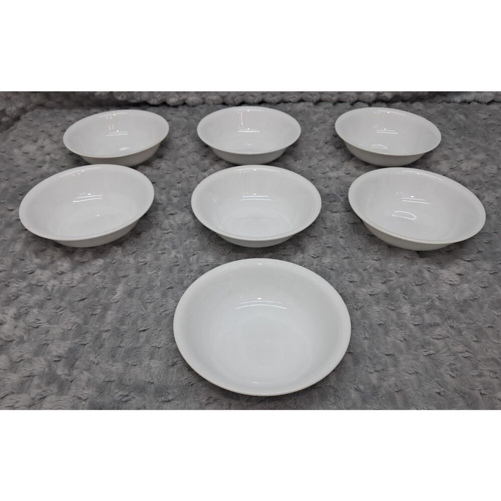 7 Corelle Vitrelle Living Ware White Serving Bowls 5.5" Dessert Fruit Berry - Picture 2 of 8